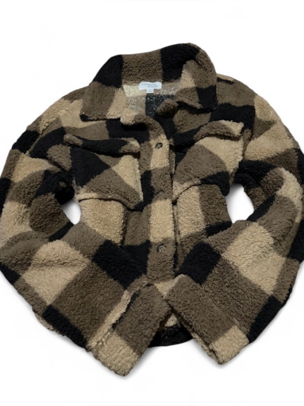 Rosemont & State Plaid Sherpa Teddy Jacket